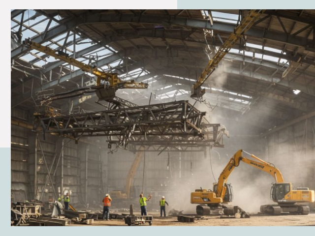 Демонтаж ангаров в Удомле от 623 руб. за м²